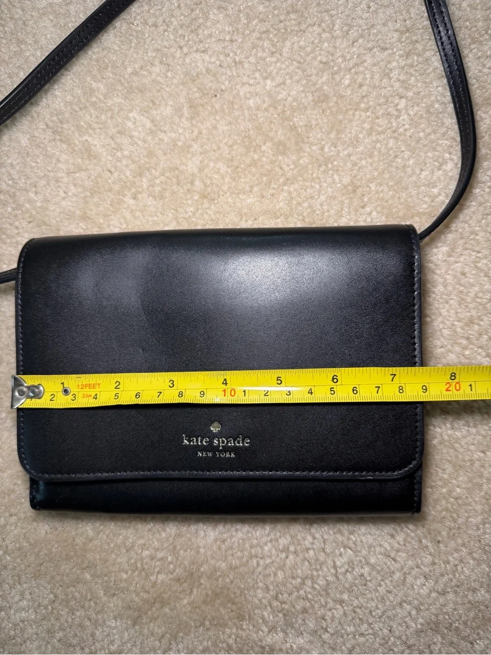 Kate Spade New York Kerri Wallet Crossbody Convertible Purse Black Leather Bag